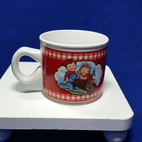 Vintage Campbell's Soup Mugs Tomato Garden 31962 2002 Houston Harvest Set of 2 - Picture 7 of 10
